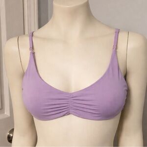 Radio Fiji Purple Removable Cups Macrame Adjustable Straps Bikini Top Size Large